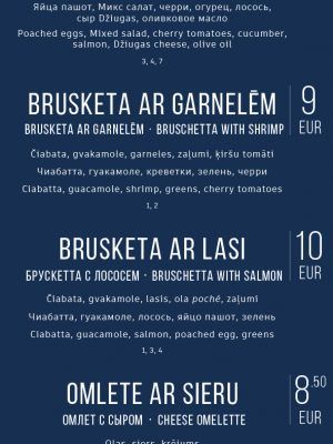 Silts menu 1