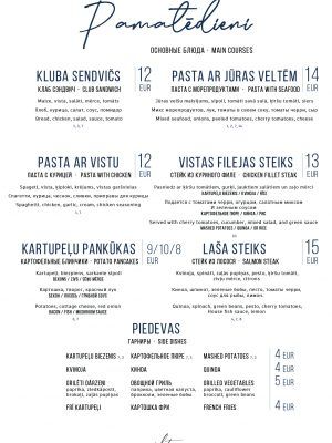 Silts menu 4